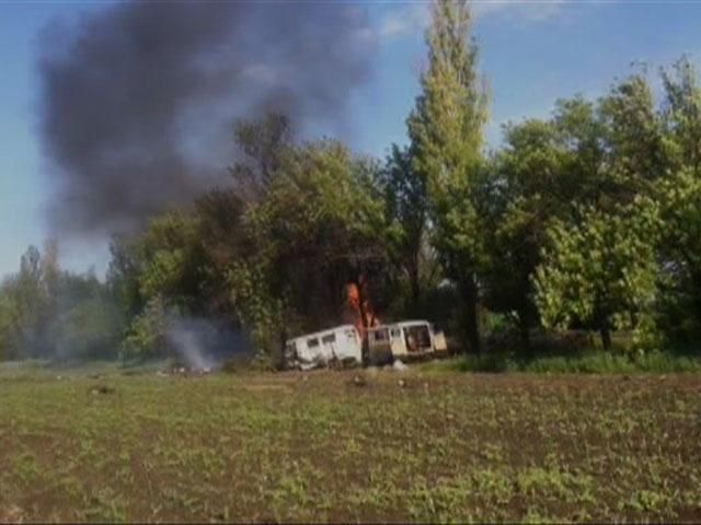 Українська авіація обстріляла блокпост під Волновахою (Відео)