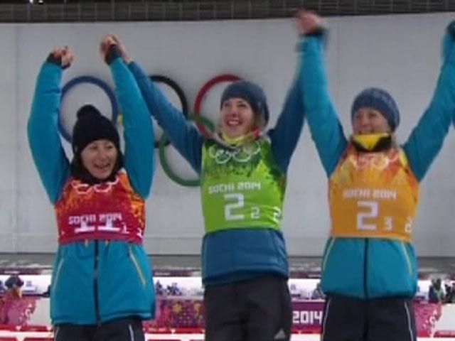Украинские биатлонистки получили квартиры за победу в Сочи Украинские биатлонистки получили квартиры за победу в Сочи