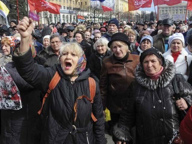 Жители Запорожья разогнали сепаратистский митинг