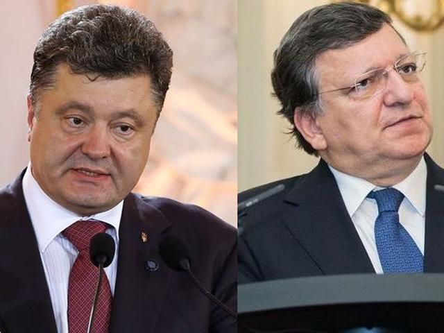 Порошенко і Баррозу обговорили ситуацію в Україні Порошенко і Баррозу обговорили ситуацію в Україні