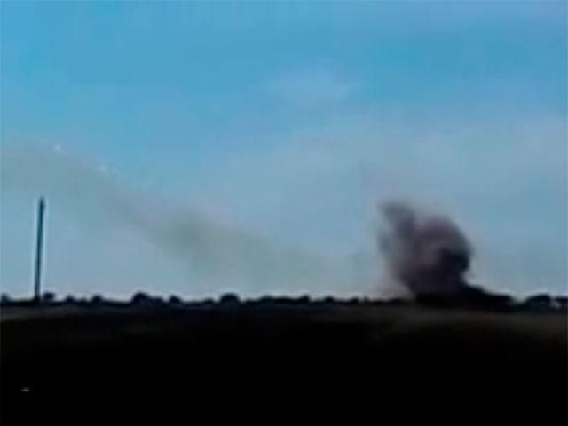 Появилось видео обстрела Украины с территории России