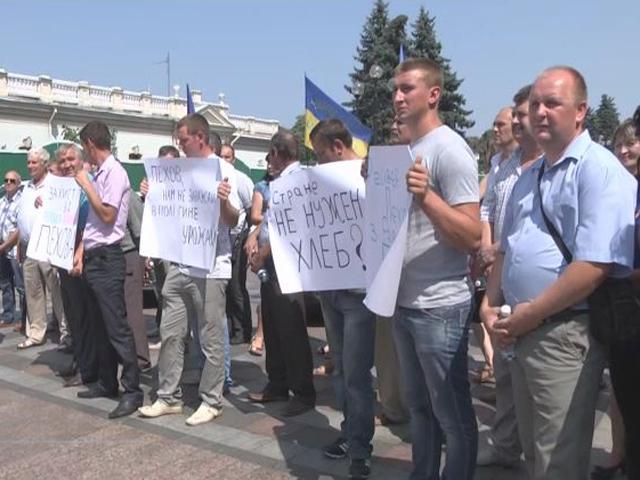 Протест біля ВР: Селяни проти рейдерів Протест біля ВР: Селяни проти рейдерів
