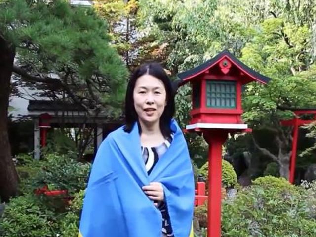 Японцы пожелали Украине мира (Видео)