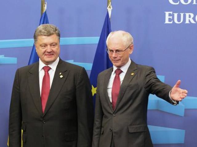 ЕС даст адекватную оценку действиям РФ на Донбассе, — Ромпей на встрече с Порошенко