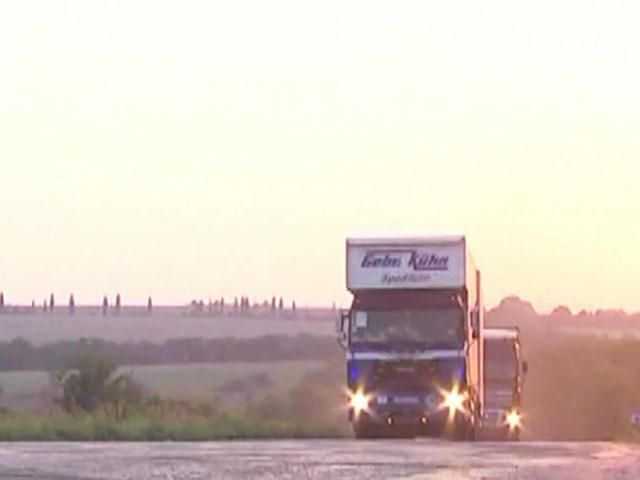 Грузовики с гуманитарной помощью из Германии уже в Украине Грузовики с гуманитарной помощью из Германии уже в Украине