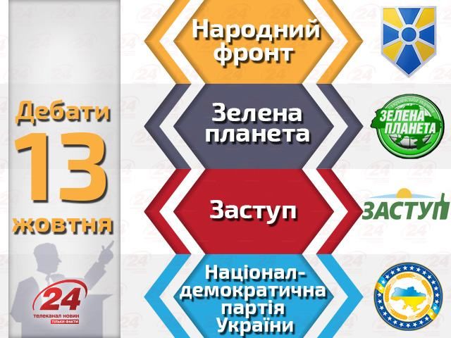 Стартують передвиборчі дебати: хто з ким? (Інфографіка)