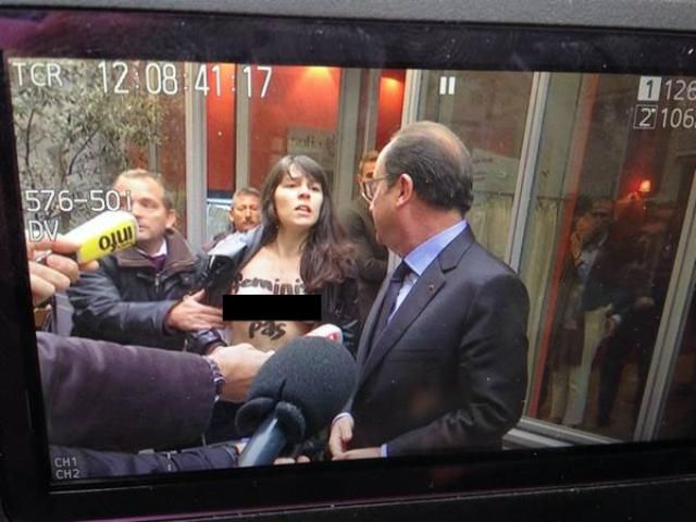 FEMEN напали на президента Франції (Фото) FEMEN напали на президента Франції (Фото)