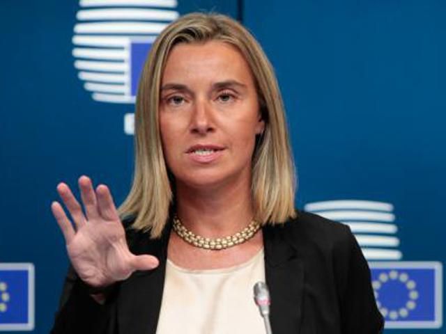 Моґеріні закликала РФ вивести війська та техніку з України Моґеріні закликала РФ вивести війська та техніку з України