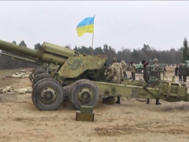 Во Львовской области готовят артиллеристов для АТО