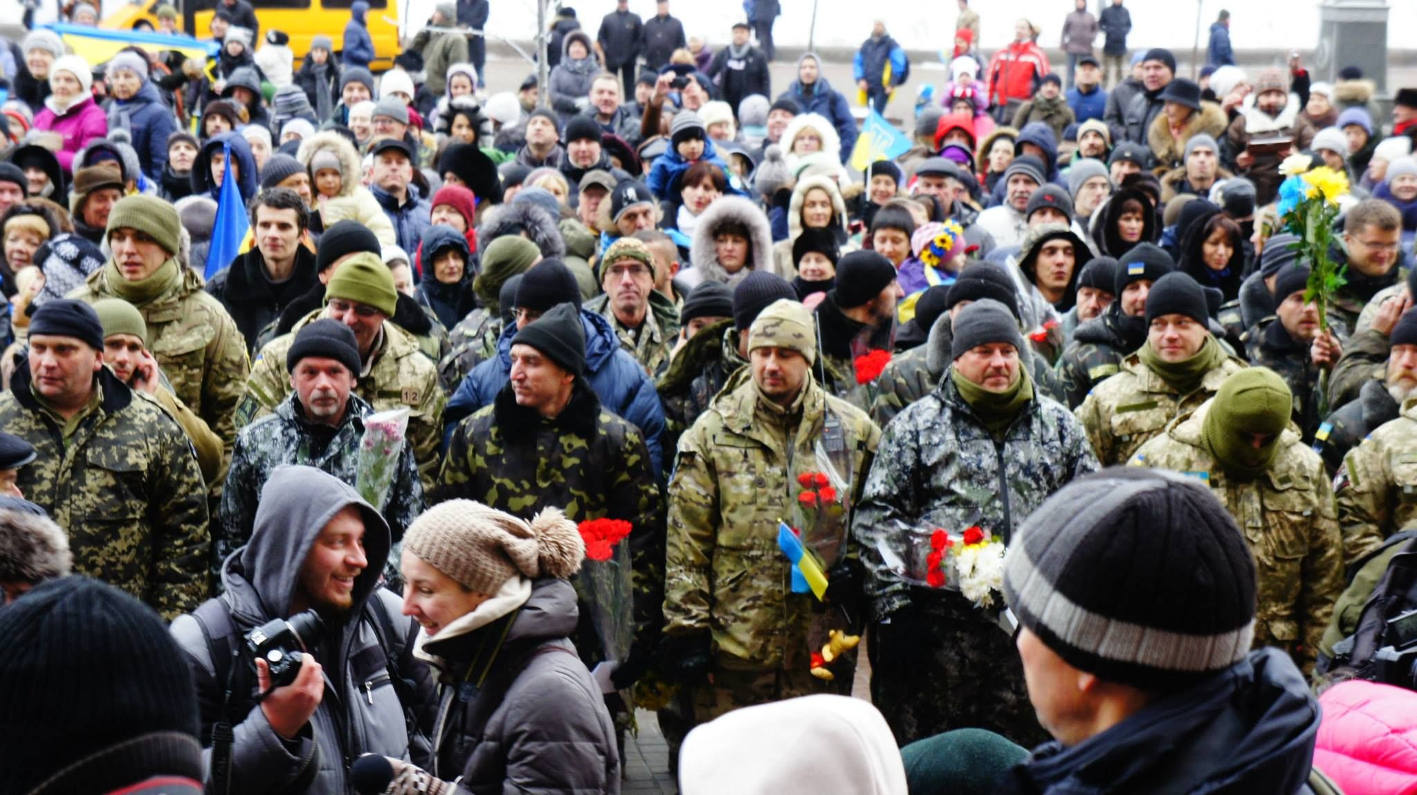 Хрещатиком пройшов марш бійців батальйону "Київ" (Фото, Відео)