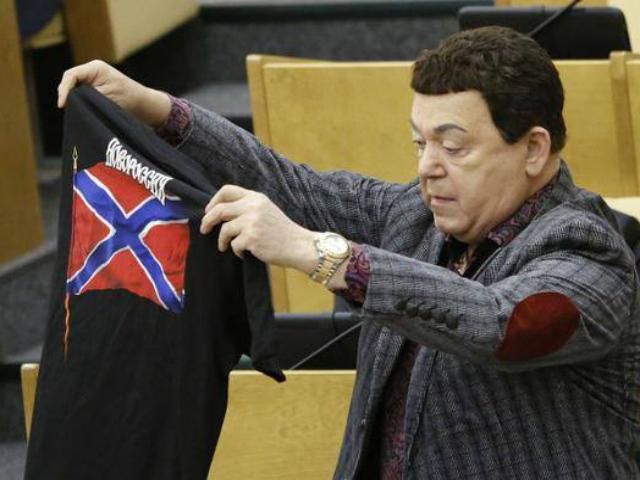 Кобзон продавав депутатам Думи футболки з написом "Новоросія" (Фото)