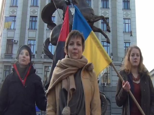Львовские девушки ответили студентам "Новороссии", которые угрожали Львову "Градами" (Видео)