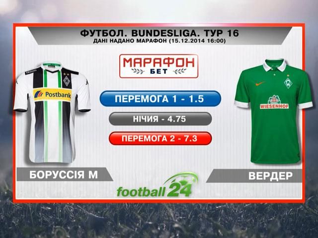 Матч дня: "Боруссія" проти "Вердера" Матч дня: "Боруссія" проти "Вердера"