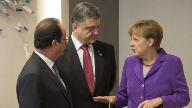Стало відомо, про що Порошенко говорив з Олландом і Меркель