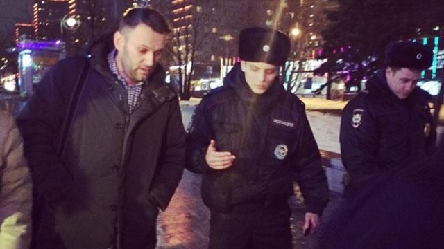 Полиция в очередной раз задержала Алексея Навального