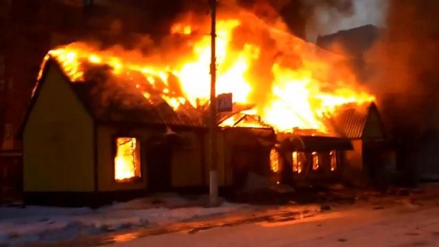 Террористы взорвали магазин в Горловке