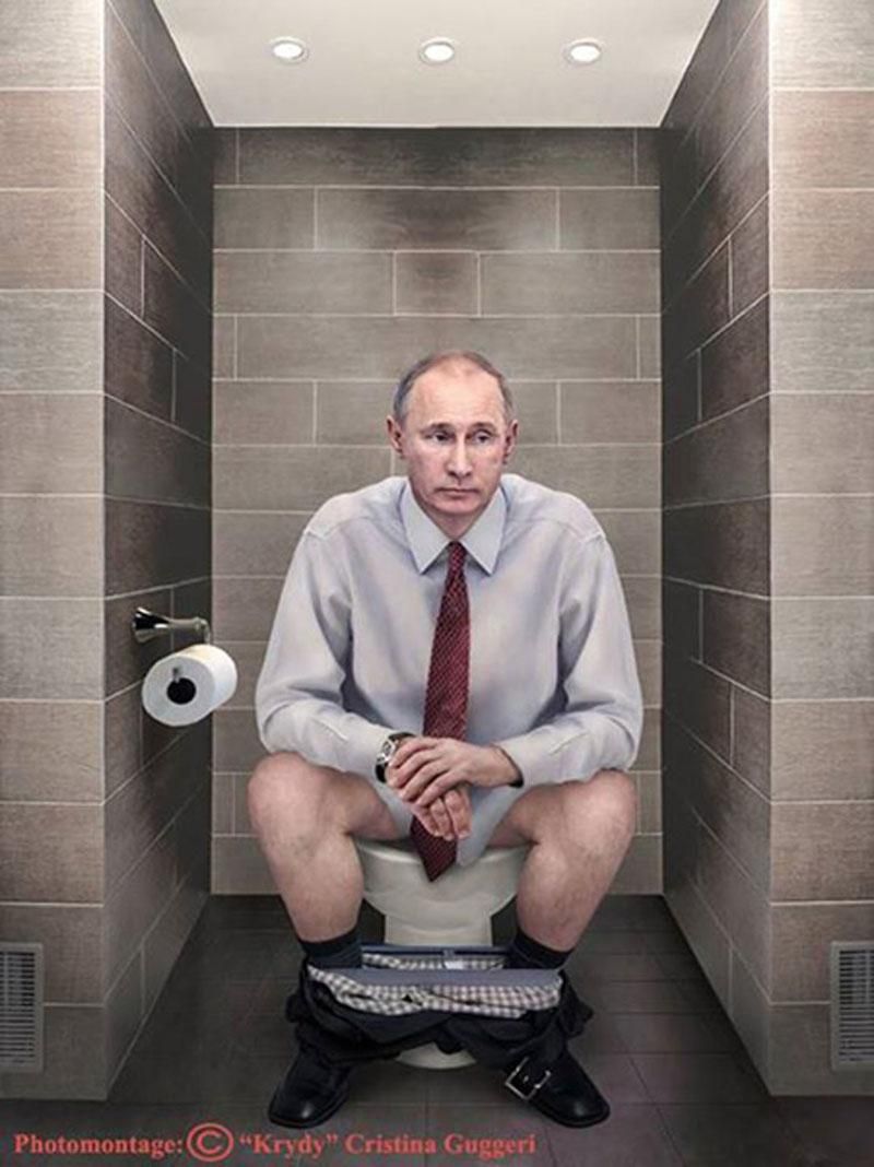 Как Путин выглядит на унитазе