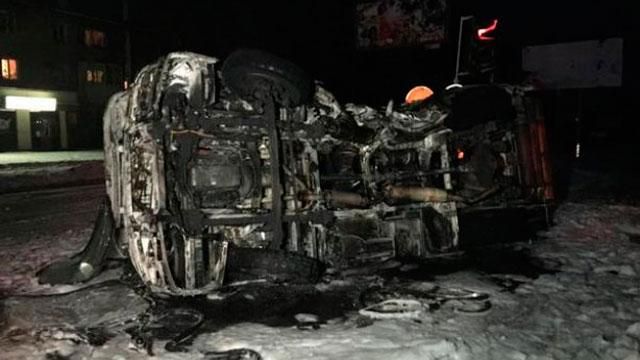 Стали відомі подробиці аварії в Донецьку: у джипі загинули два терористи