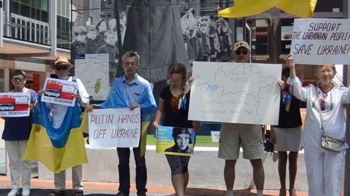 В Новой Зеландии прошла акция в поддержку Украины