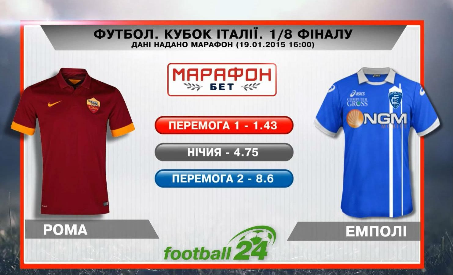 Матч дня. "Рома" против "Эмполи" Матч дня. "Рома" против "Эмполи"