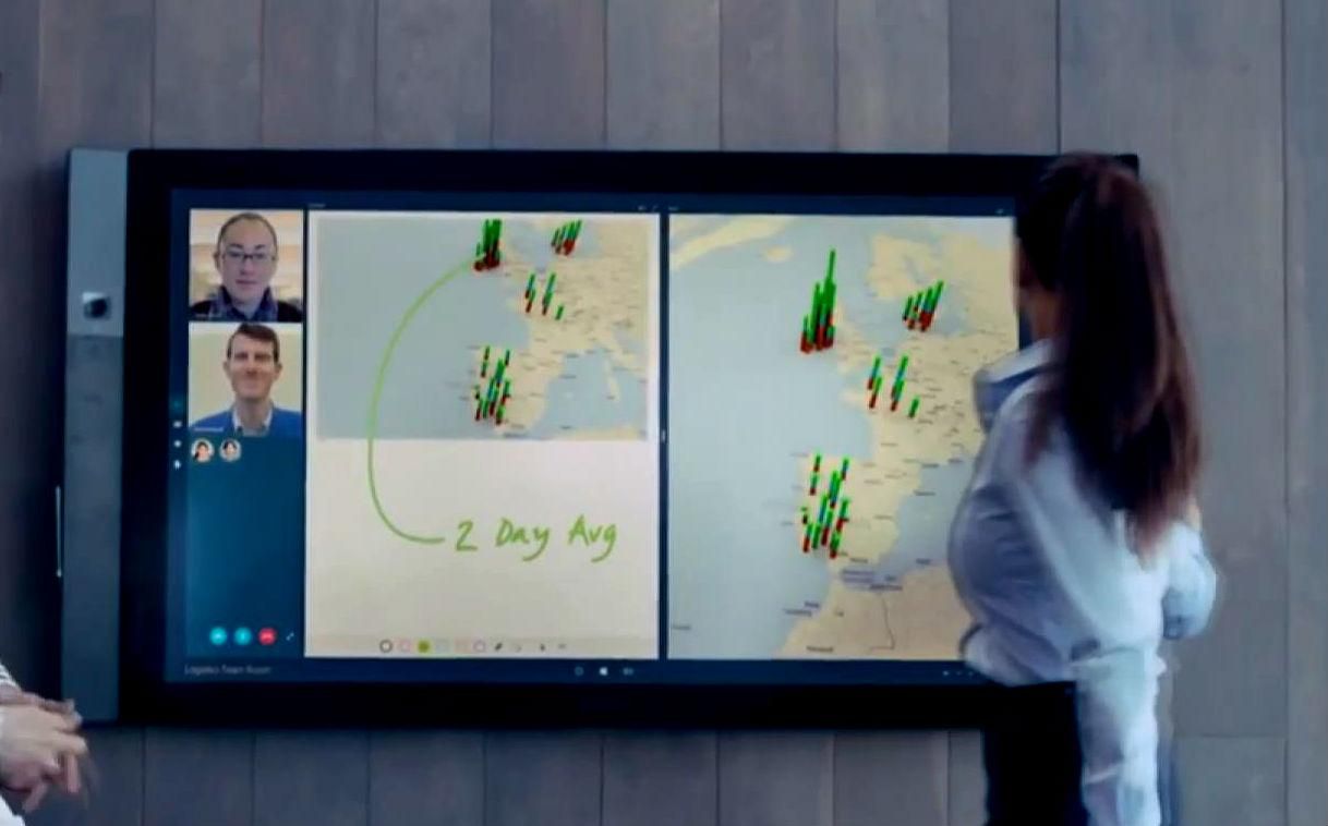 Microsoft представила "розумну" робочу дошку для корпоративних користувачів Microsoft представила "розумну" робочу дошку для корпоративних користувачів