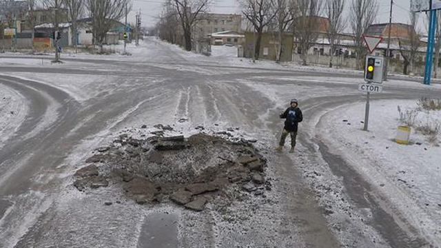 В центре Донецка очень сильно гремит