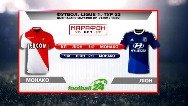 Матч дня. "Монако" - "Ліон" Матч дня. "Монако" - "Ліон"