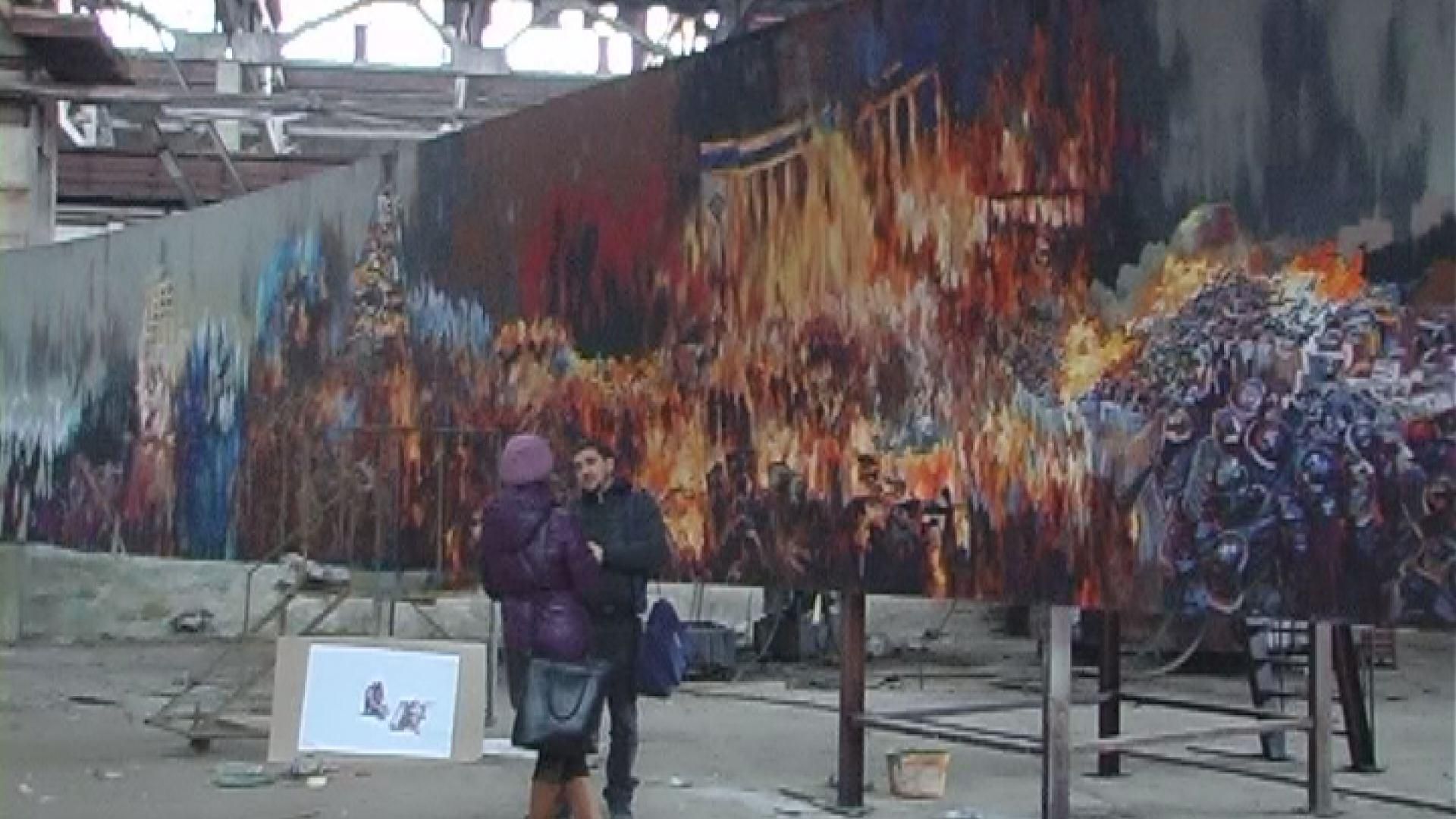 Прикарпатский художник создает диораму Майдана Прикарпатский художник создает диораму Майдана