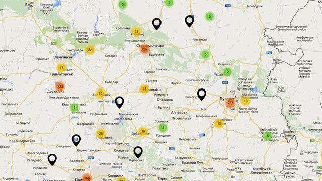 ООН создала карту разрушений на Донбассе