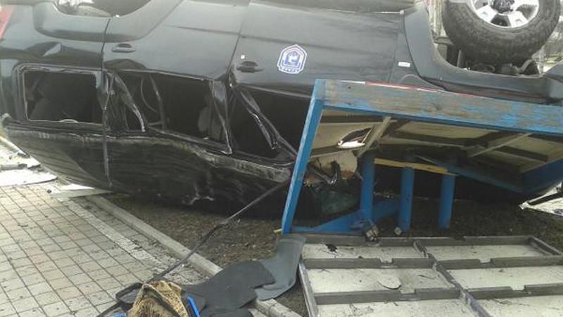 У Донецьку перевернувся "джип" із бойовиками У Донецьку перевернувся "джип" із бойовиками