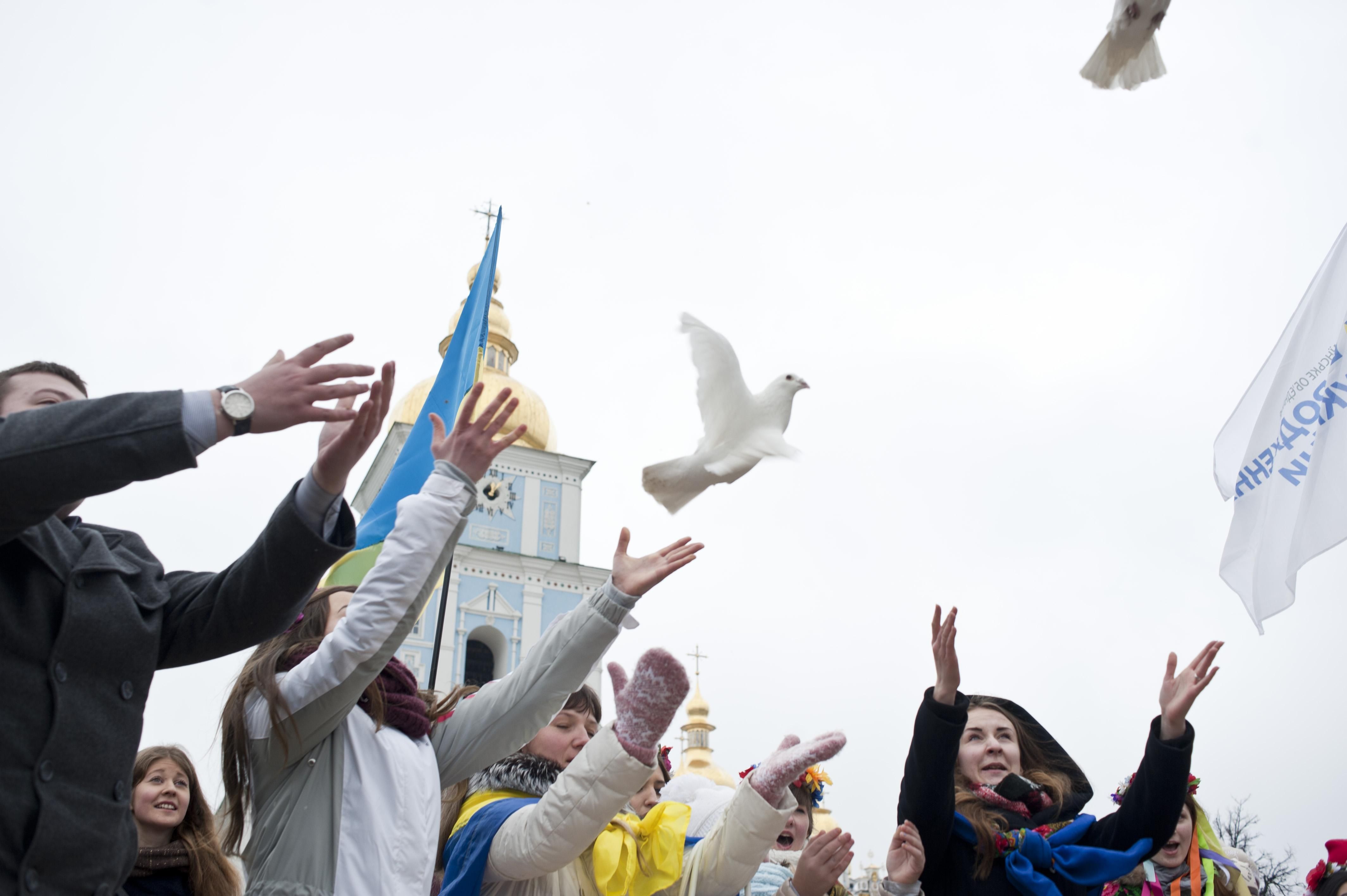 Кілька сотень активістів вшанували пам'ять Небесної Сотні