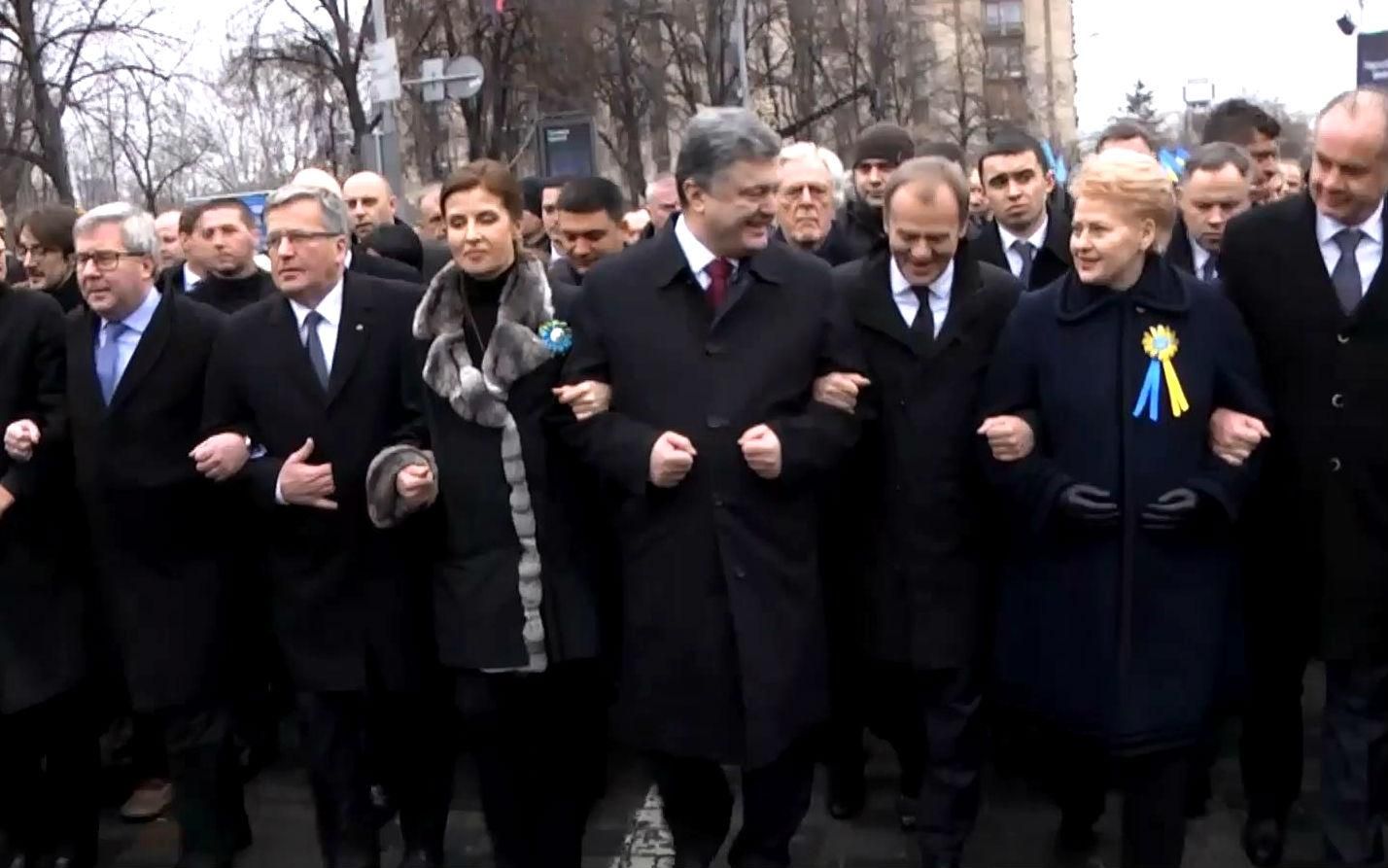 У Києві за участі Президента України та іноземної делегації відбувся марш Гідності