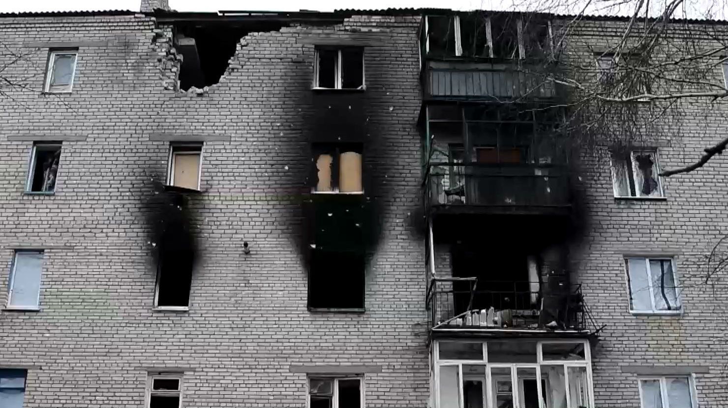 Місто Попасна майже зруйноване від обстрілів бойовиків Місто Попасна майже зруйноване від обстрілів бойовиків