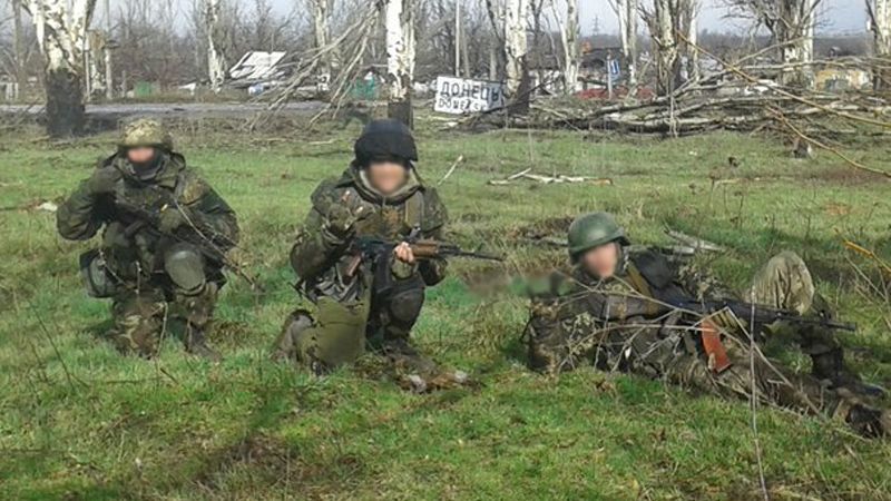 Батальон "ОУН" выводят из Песков Батальон "ОУН" выводят из Песков