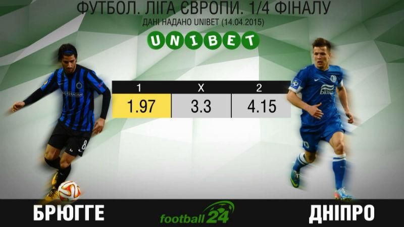 Матч дня. "Брюгге" — "Дніпро" Матч дня. "Брюгге" — "Дніпро"
