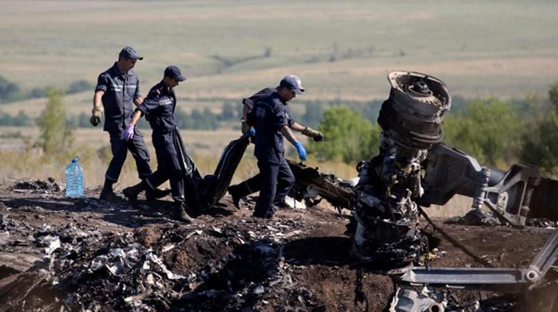 На месте падения сбитого Boeing на Донбассе собрали еще 16 контейнеров обломков