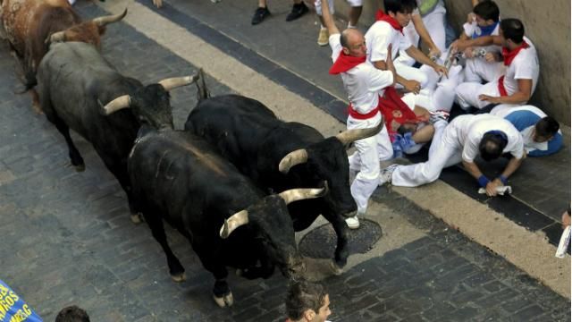 В Испании бык взял на рога 11 человек, среди них ребенок