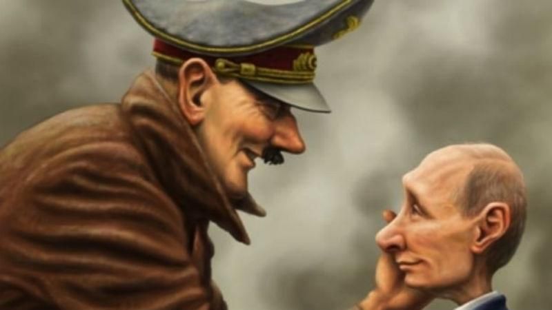 Путин обедает Крымом. Киевлянам покажут лучшие карикатуры Путин обедает Крымом. Киевлянам покажут лучшие карикатуры