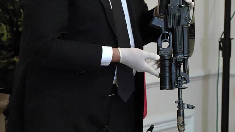 У СБУ показали зброю військових Росії на Донбасі У СБУ показали зброю військових Росії на Донбасі