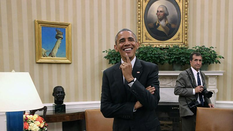 От вида Обамы девочка впала в истерику