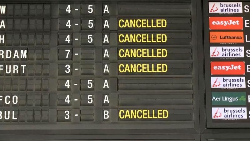 Бельгія закрита для польотів: скасовано близько сотні рейсів