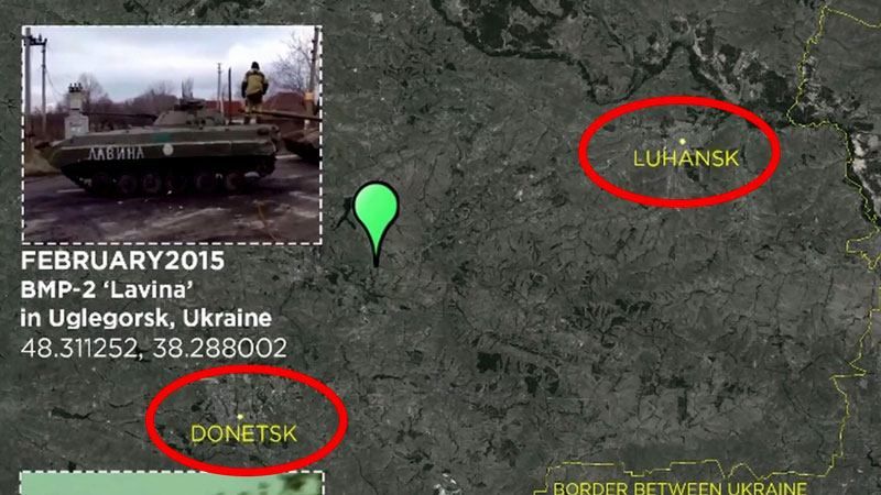 Карты Google показали следы Кремля на Донбассе