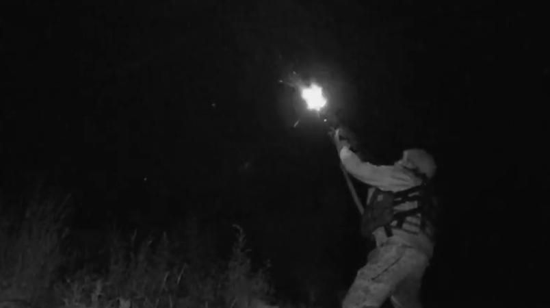 Как выглядит ночная охота на беспилотники боевиков