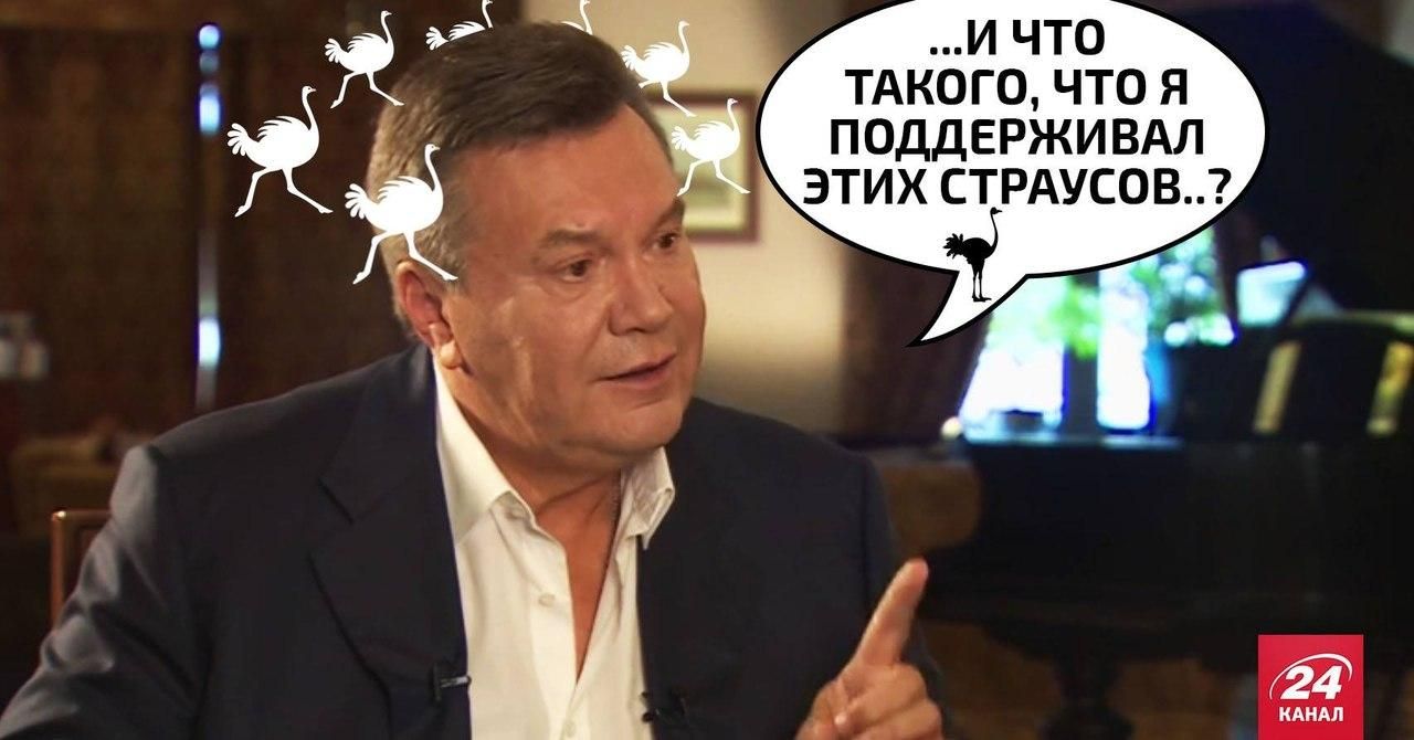 Страус от Януковича для "реальных пацанов"