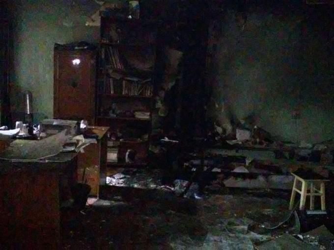 Офис "Свободы" горел в Херсоне Офис "Свободы" горел в Херсоне