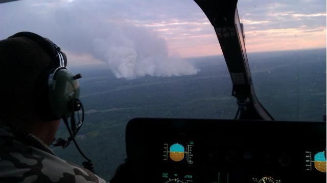 Як виглядає пожежа у Чорнобилі з неба  