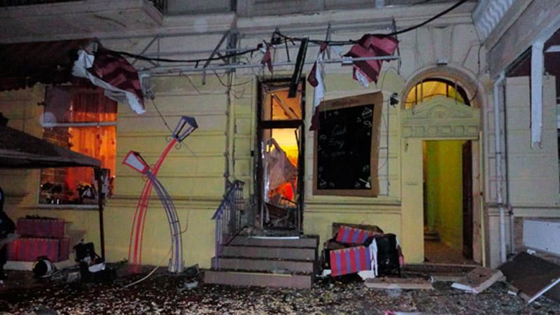 Опубликовано видео с взорванного кафе в Одессе Опубликовано видео с взорванного кафе в Одессе