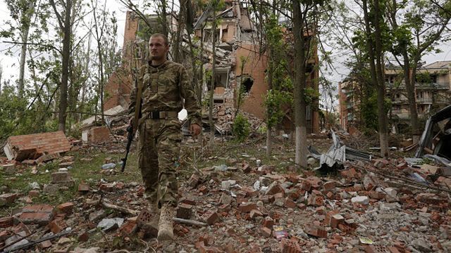 Украинские военные дали бой террористам под Богдановкой