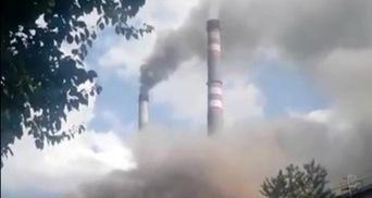 Появилось видео взрыва на Кураховской ТЭС