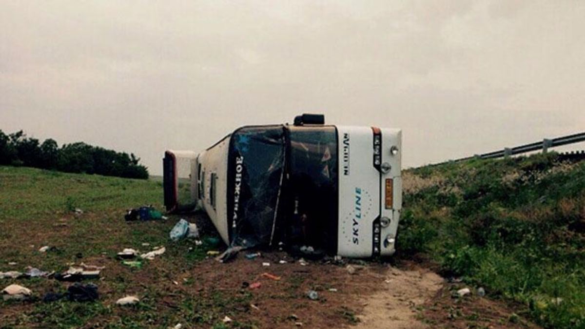 В России перевернулся автобус с украинцами, есть пострадавшие